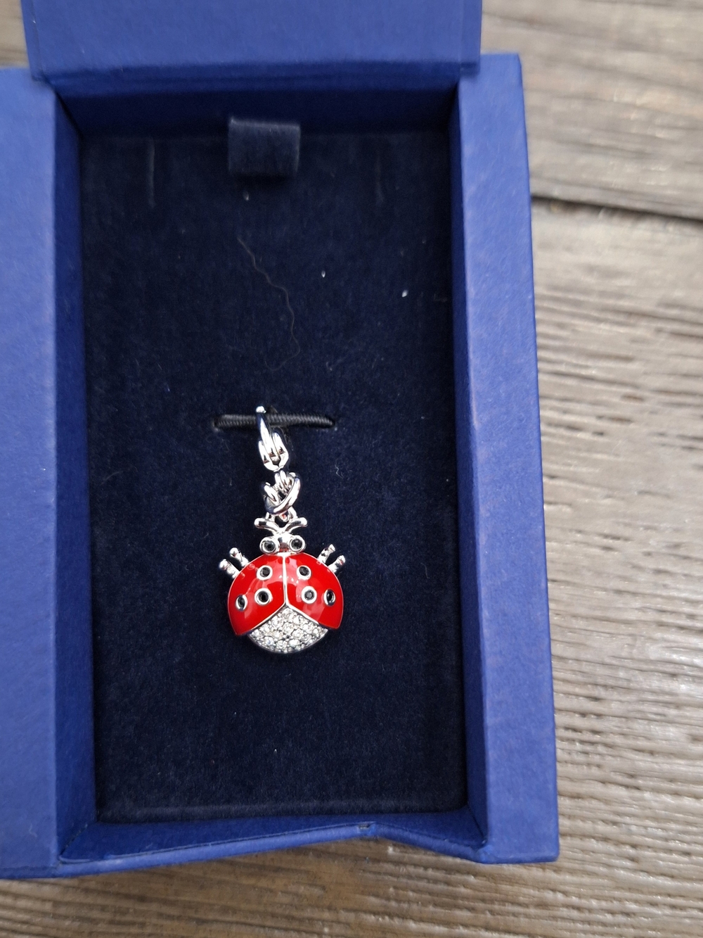 Swarovski Auth Dangle Charm Crystal/Jet Clear Black 3 cm 992867